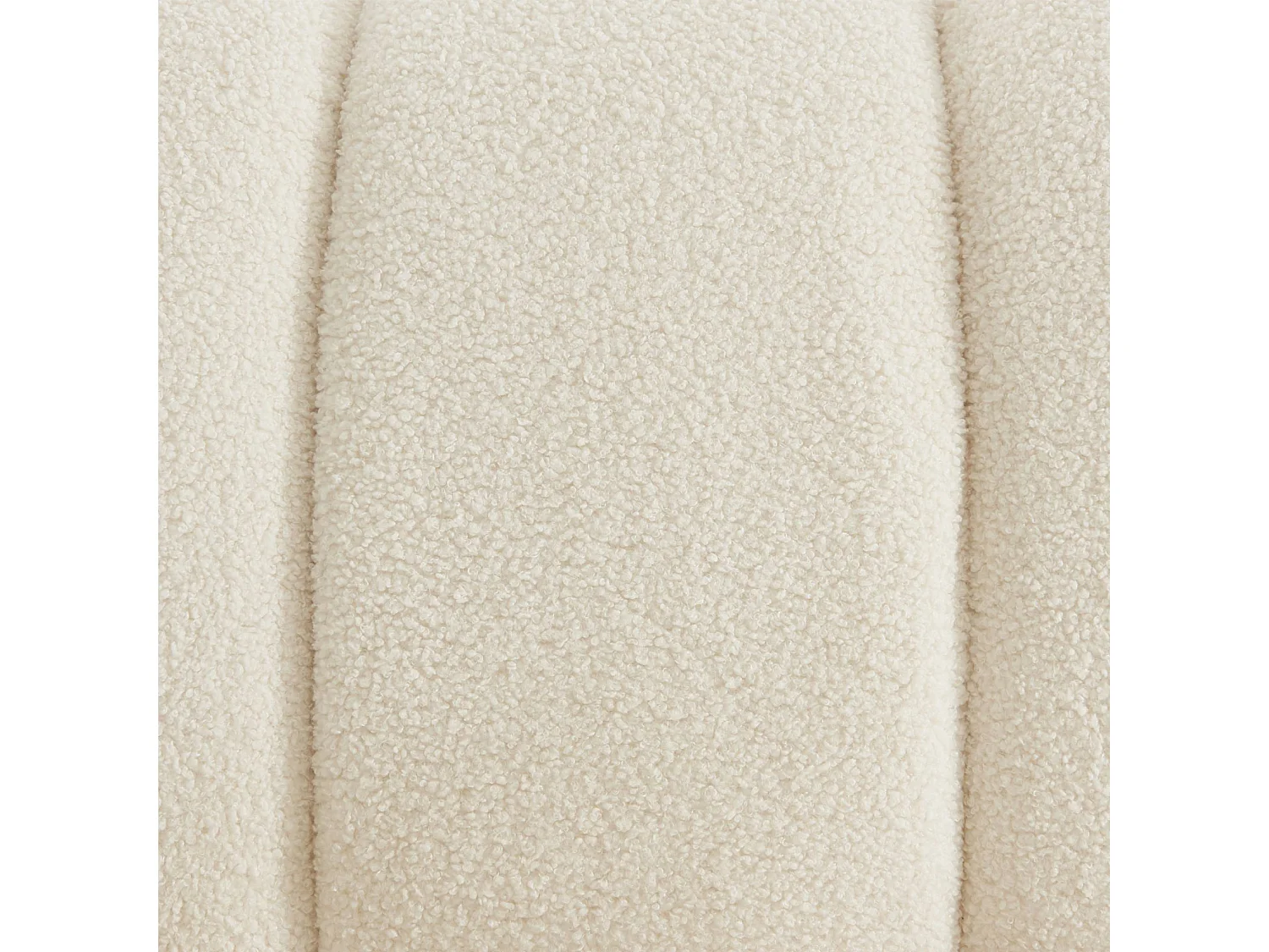 Fauteuil relax pieds arrondis en bois et tissu crème blanc