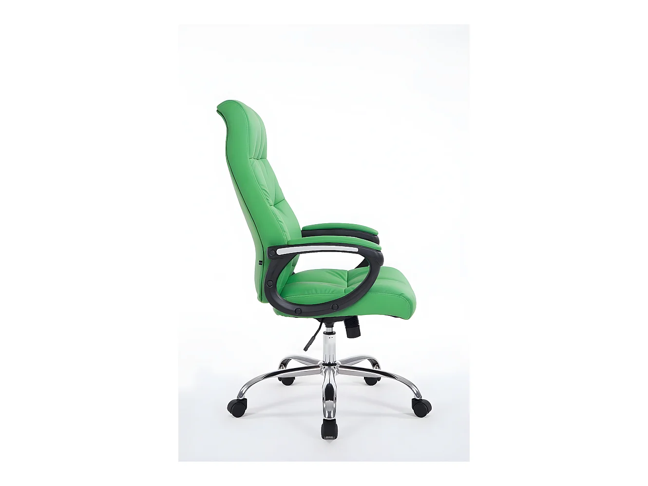 Chaise de bureau - Similicuir & Métal chromé - Vert - Poseidon