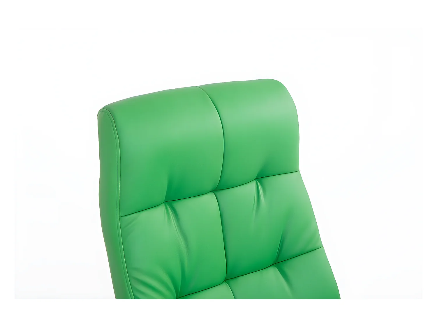 Chaise de bureau - Similicuir & Métal chromé - Vert - Poseidon