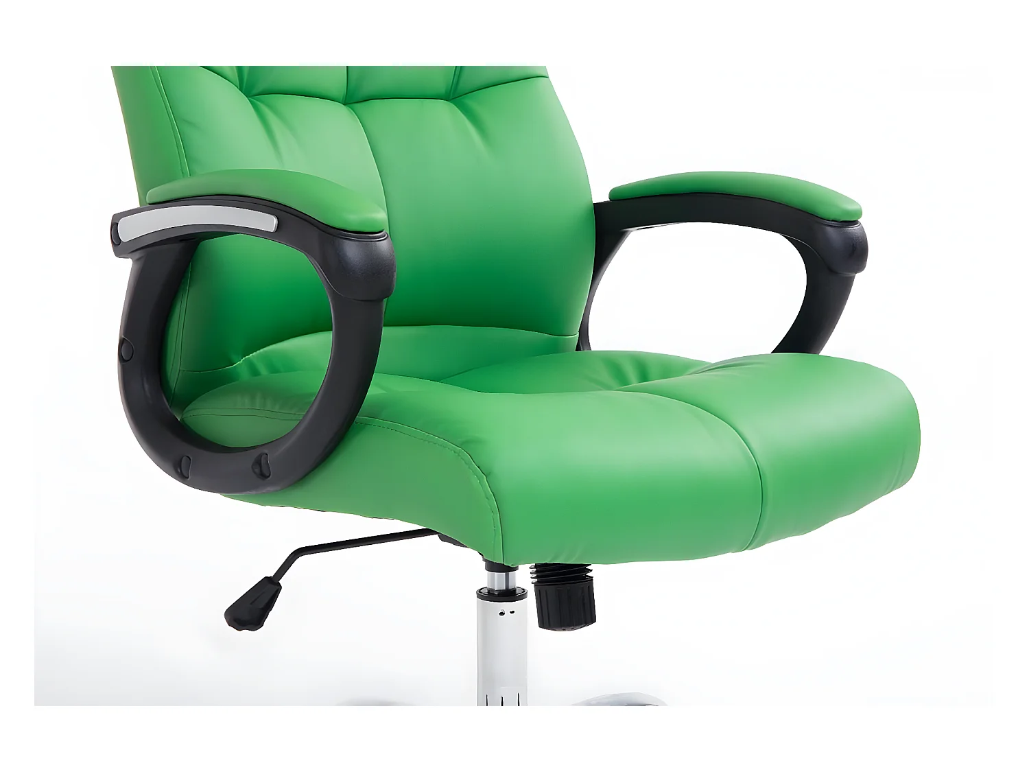 Chaise de bureau - Similicuir & Métal chromé - Vert - Poseidon