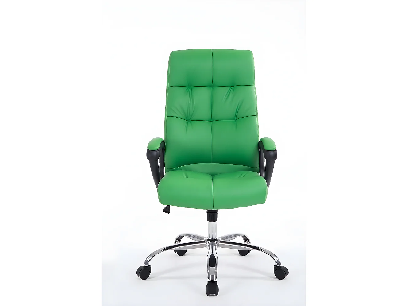Chaise de bureau - Similicuir & Métal chromé - Vert - Poseidon