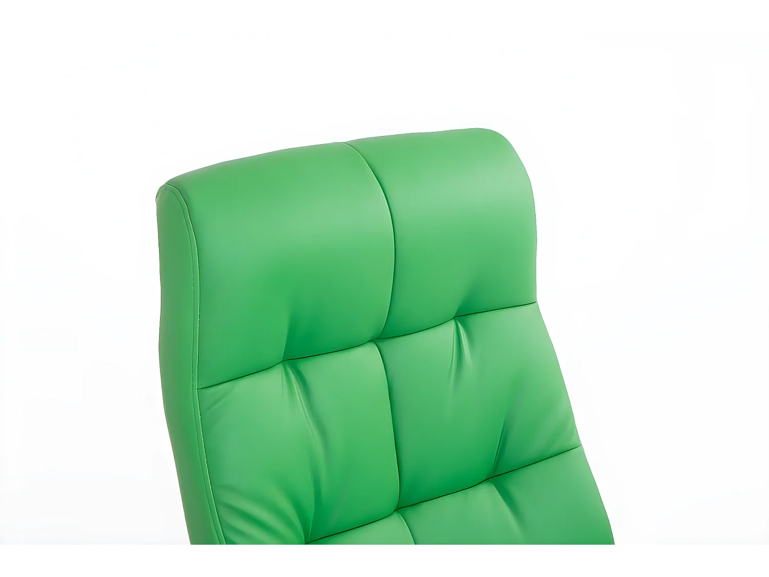 Chaise de bureau - Similicuir & Métal chromé - Vert - Poseidon