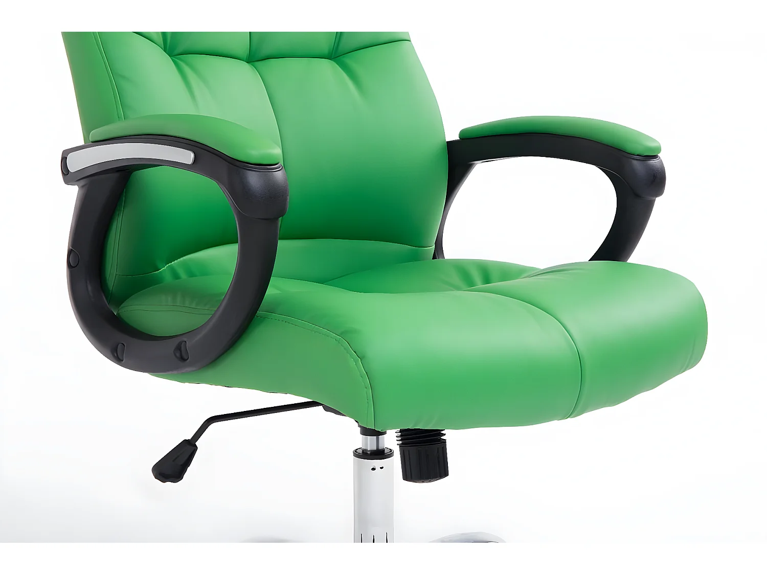 Chaise de bureau - Similicuir & Métal chromé - Vert - Poseidon