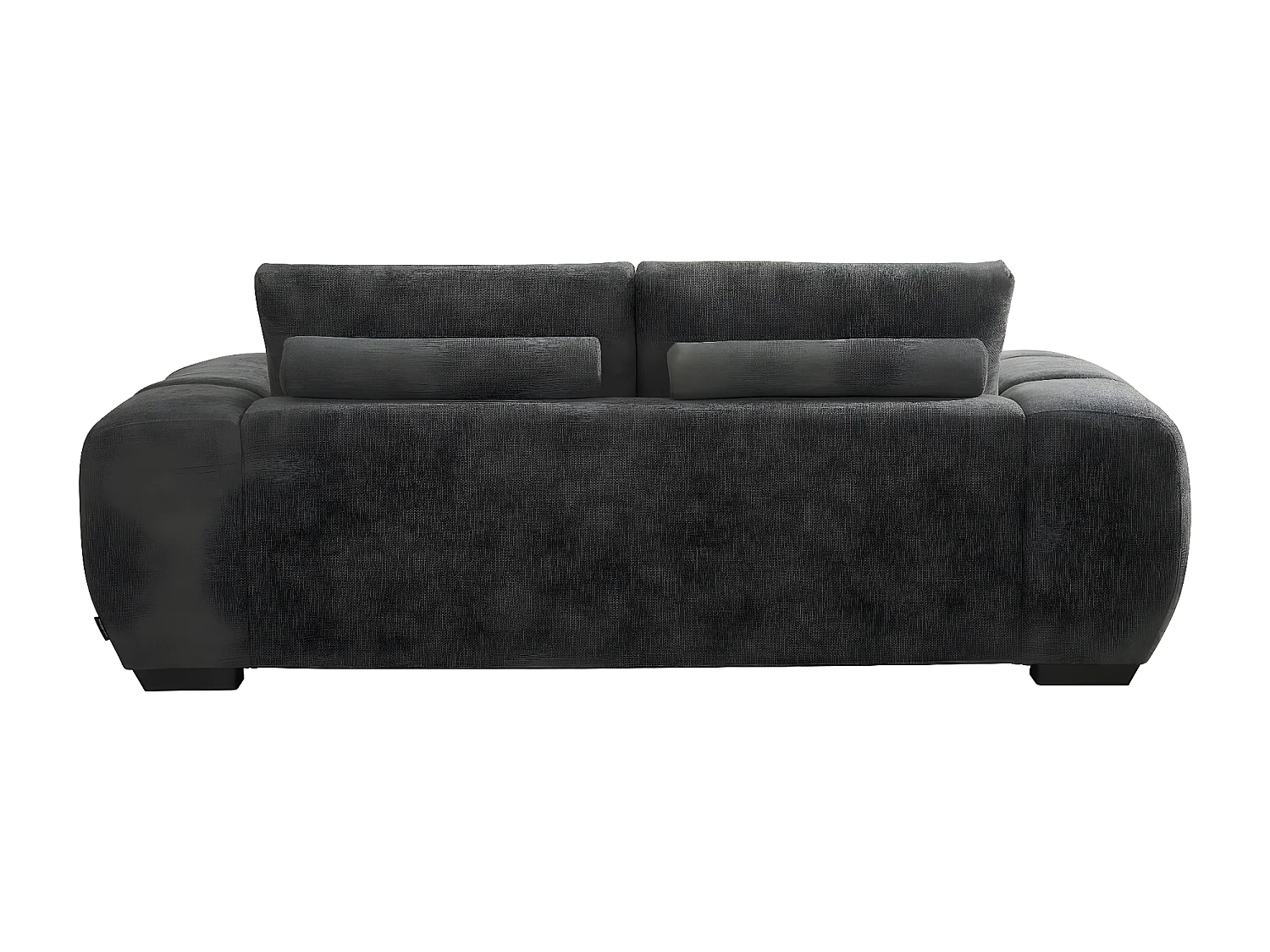 Divano in tessuto ciniglia "Cambon" – 3 posti – Grigio