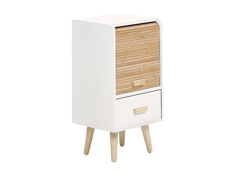 Table de nuit à 1 tiroir NESIKA Blanc