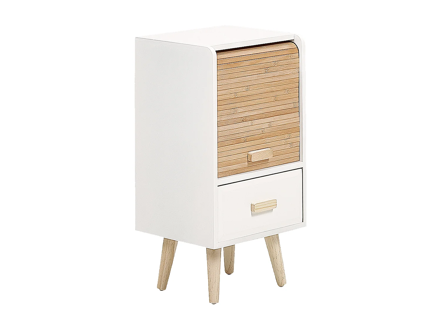 Nachttisch mit 1 Schublade NESIKA Weiss