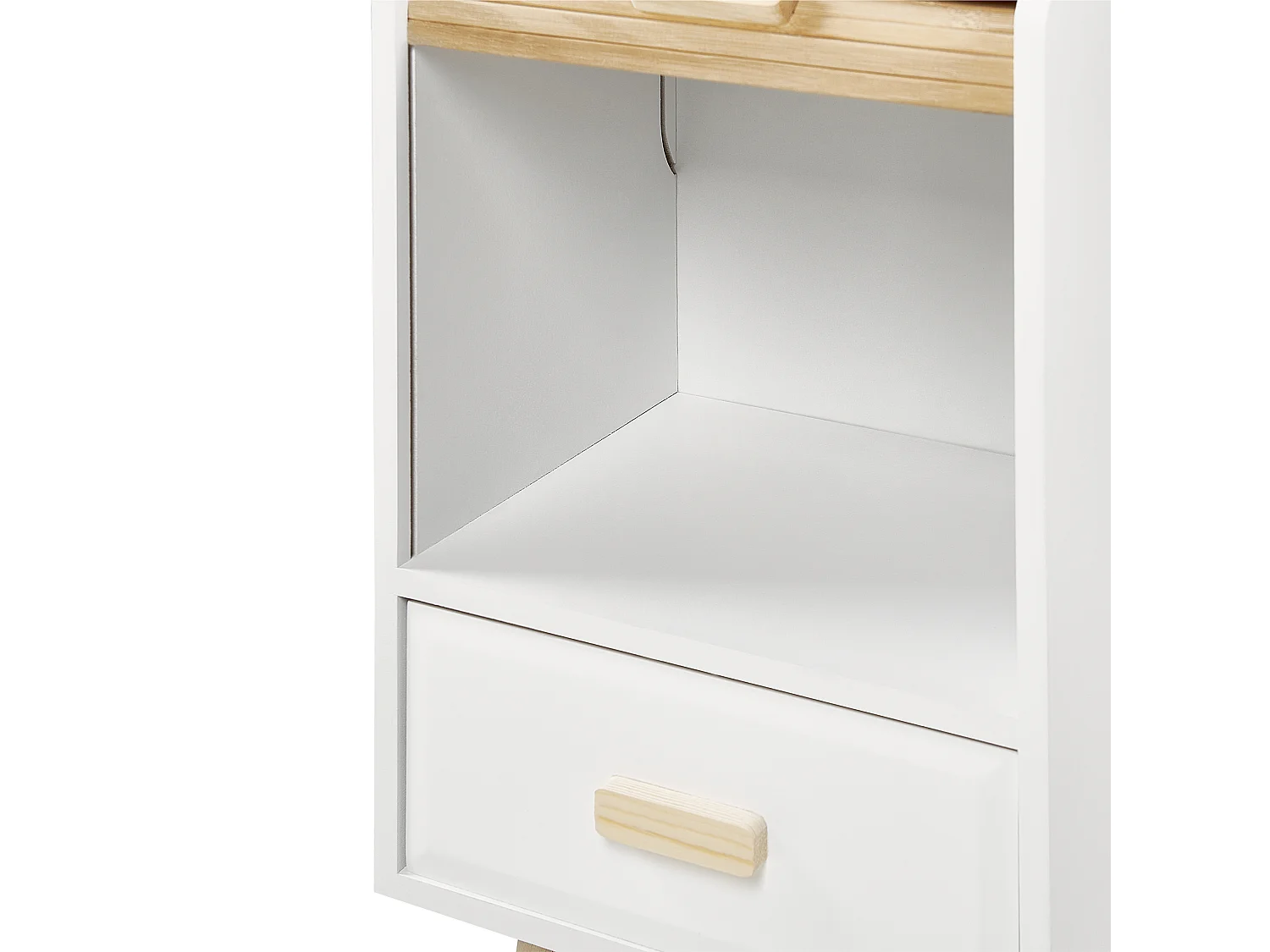 Nachttisch mit 1 Schublade NESIKA Weiss