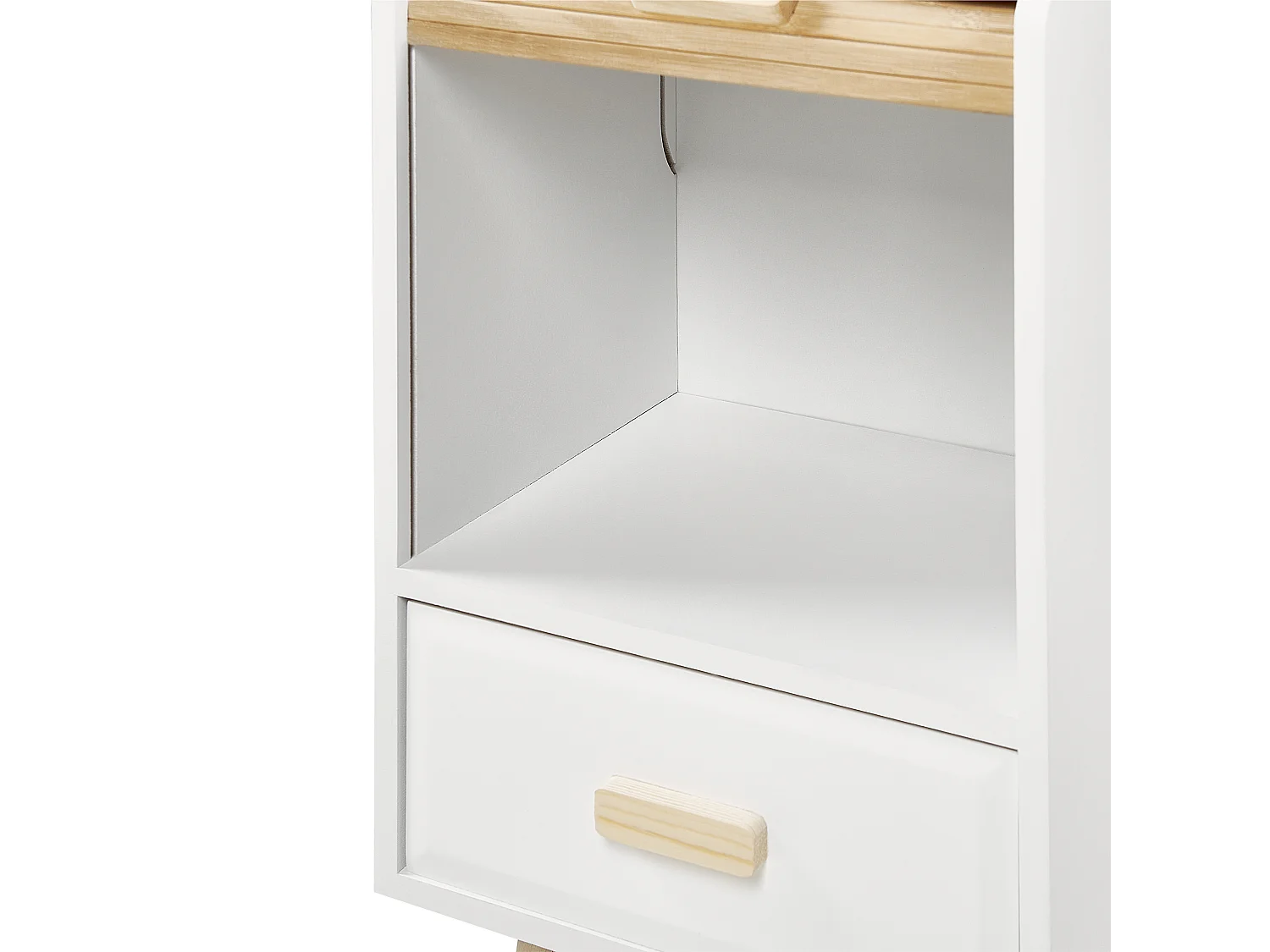 Table de nuit à 1 tiroir NESIKA Blanc