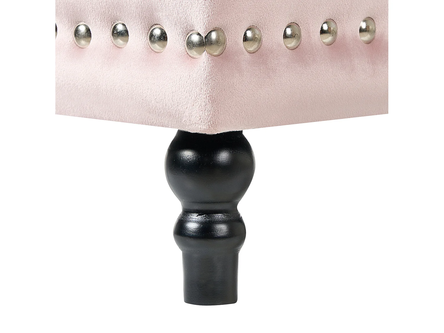 Pouf mit Stauraum LORETTO Samtstoff Pastellrosa 37 cm 37 cm 40 cm