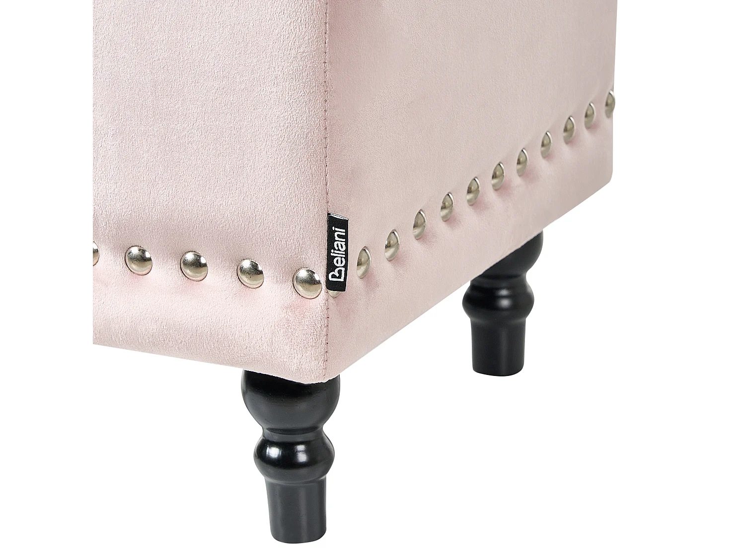 Poef met opbergruimte LORETTO Fluweel Pastelroze 37 cm 37 cm 40 cm