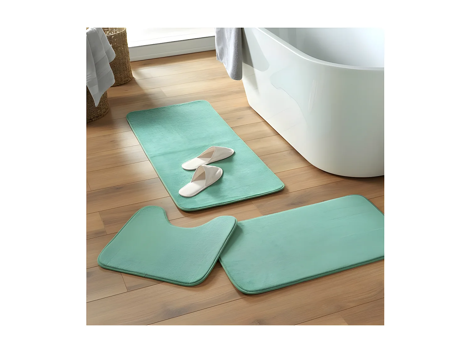 Tapis de Bain Microfibre "Vitamine" 50x120cm Tilleul