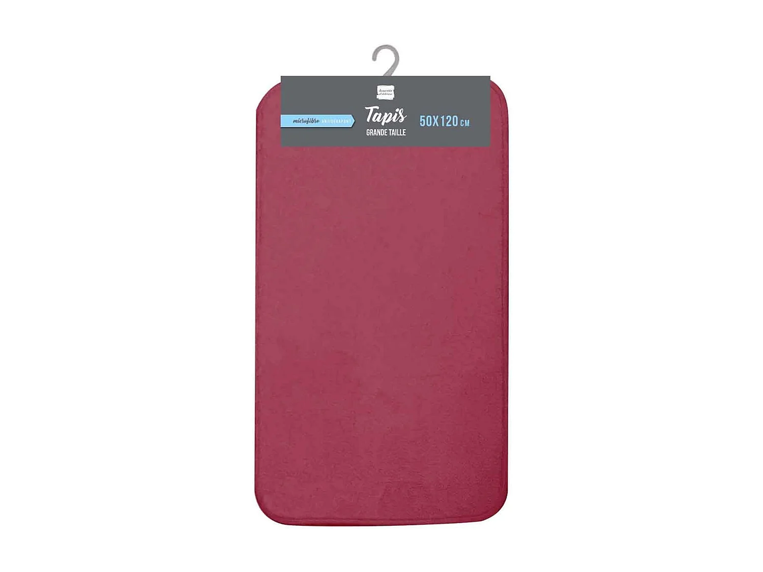 Tapis de Bain Microfibre "Vitamine" 50x120cm Framboise