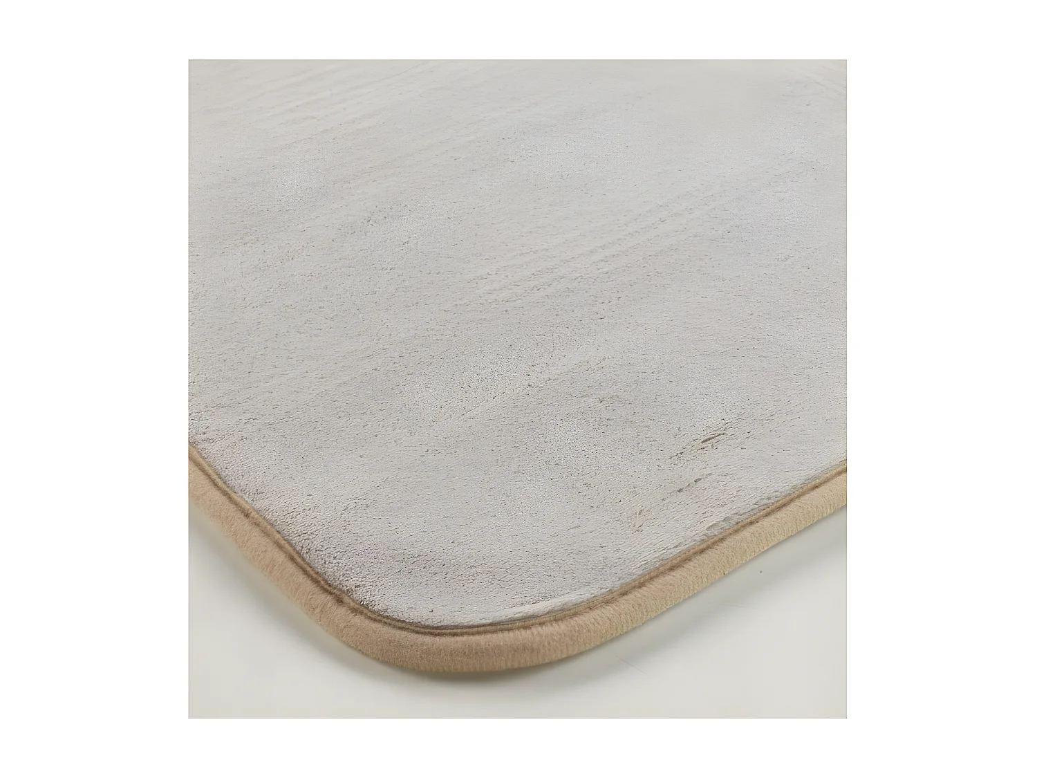 Tapis de Bain Microfibre "Vitamine" 50x120cm Taupe