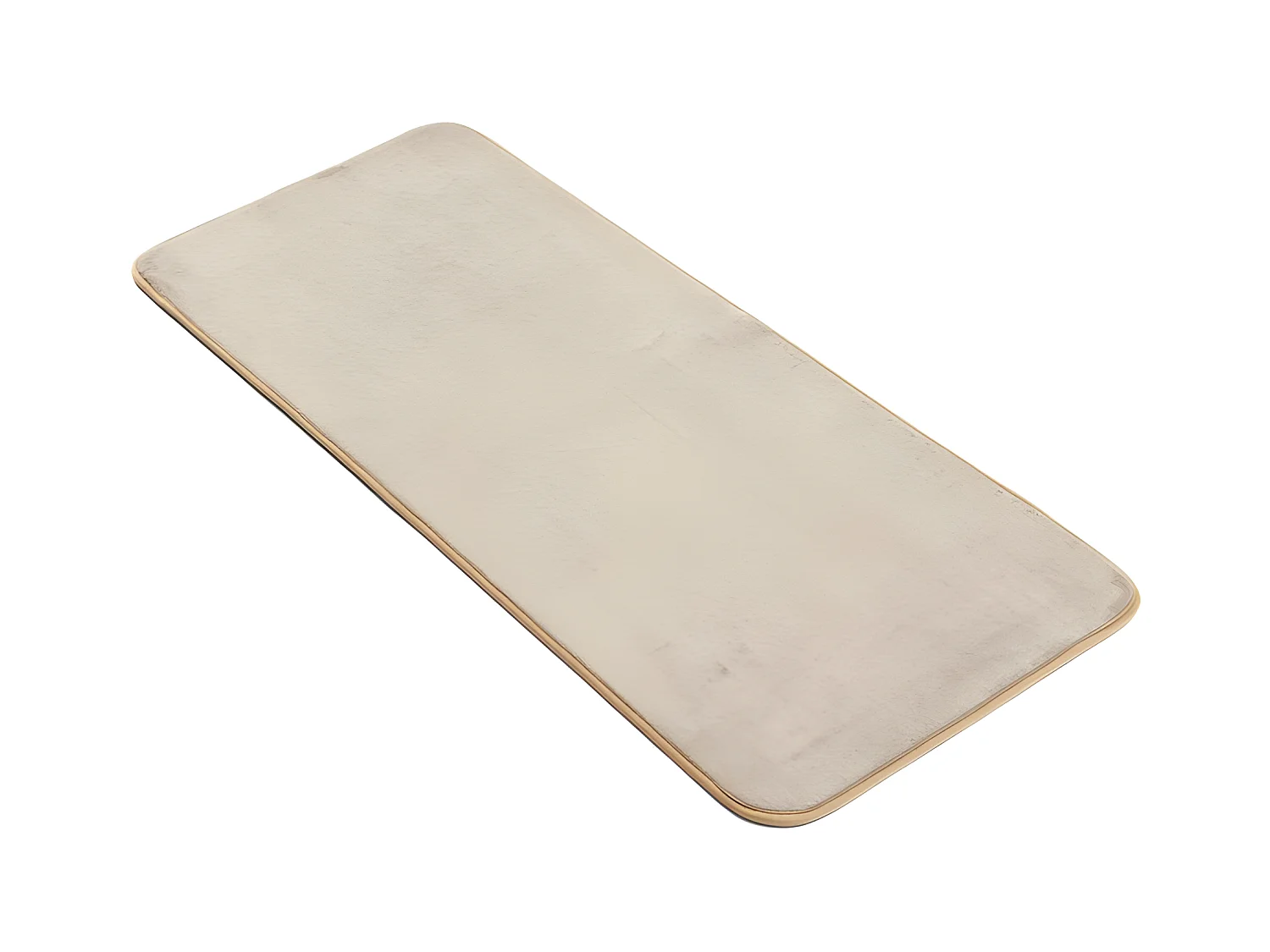 Tapis de Bain Microfibre "Vitamine" 50x120cm Taupe