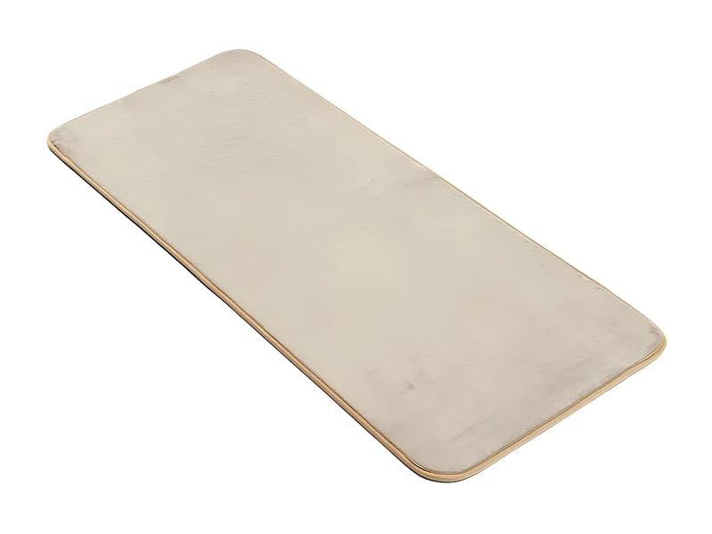 Tapis de Bain Microfibre "Vitamine" 50x120cm Taupe