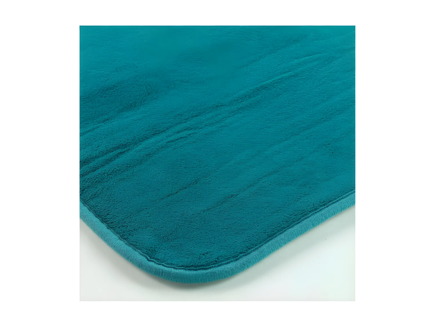 Tapis de Bain Microfibre "Vitamine" 50x120cm Bleu Canard