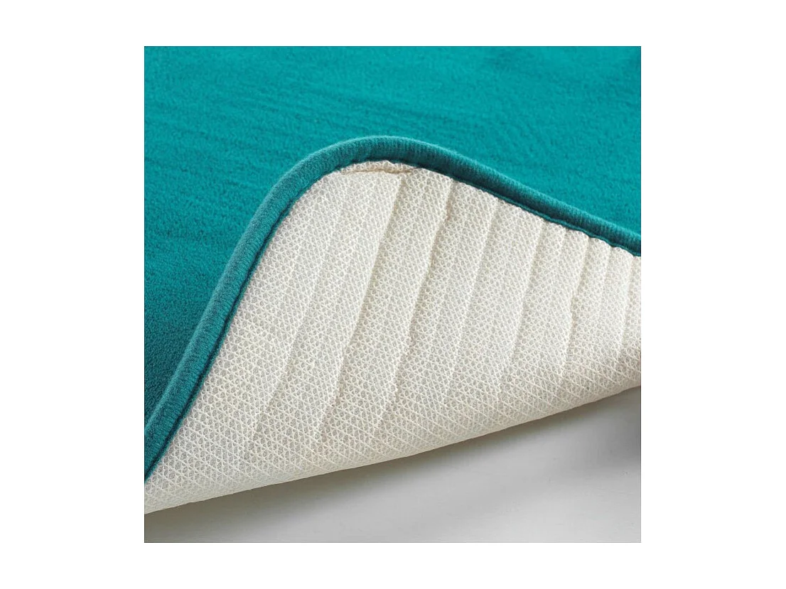 Tapis de Bain Microfibre "Vitamine" 50x120cm Bleu Canard