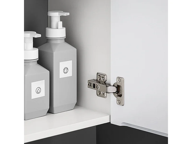 SoBuy BZR170-W Meuble Suspendu pour Lavabo Armoire de Salle de Bain avec Lavabo ,avec Vasque Ensemble de Lavabo en céramique