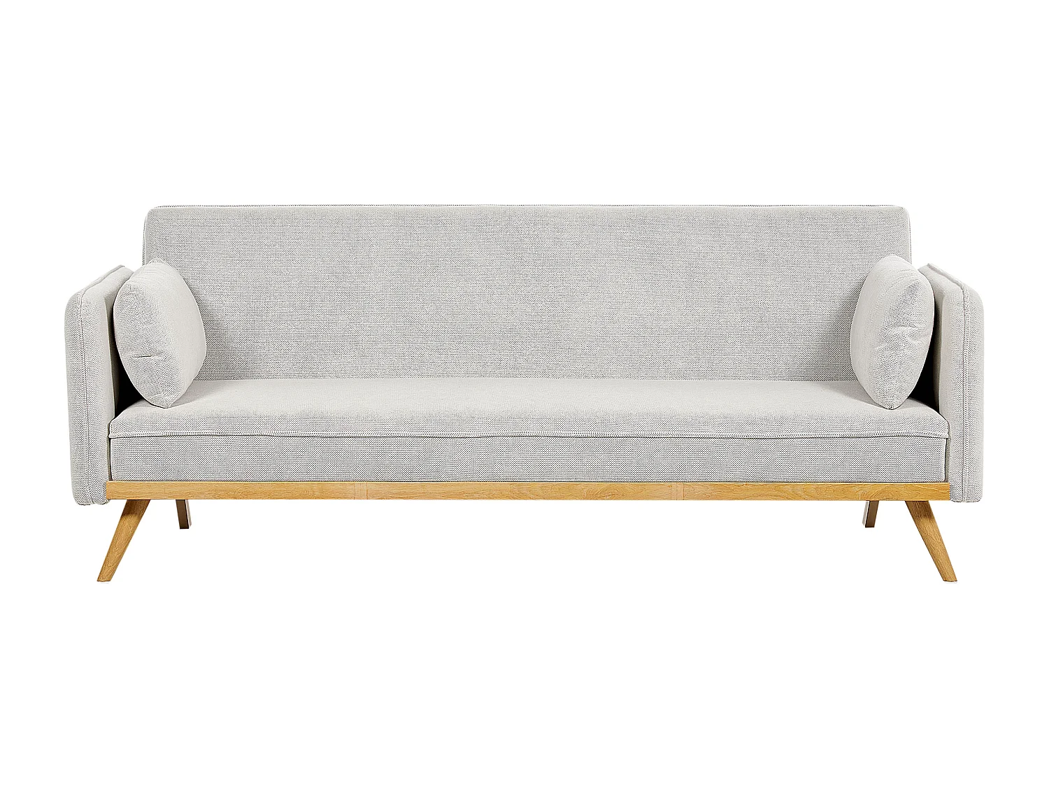 3-Sitzer Sofa Stoffbezug creme weiß Schlaffunktion Dekokissen Schlafsofa Asaa