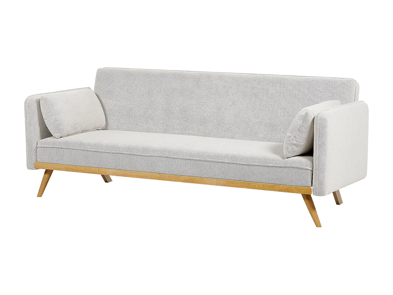 3-Sitzer Sofa Stoffbezug creme weiß Schlaffunktion Dekokissen Schlafsofa Asaa