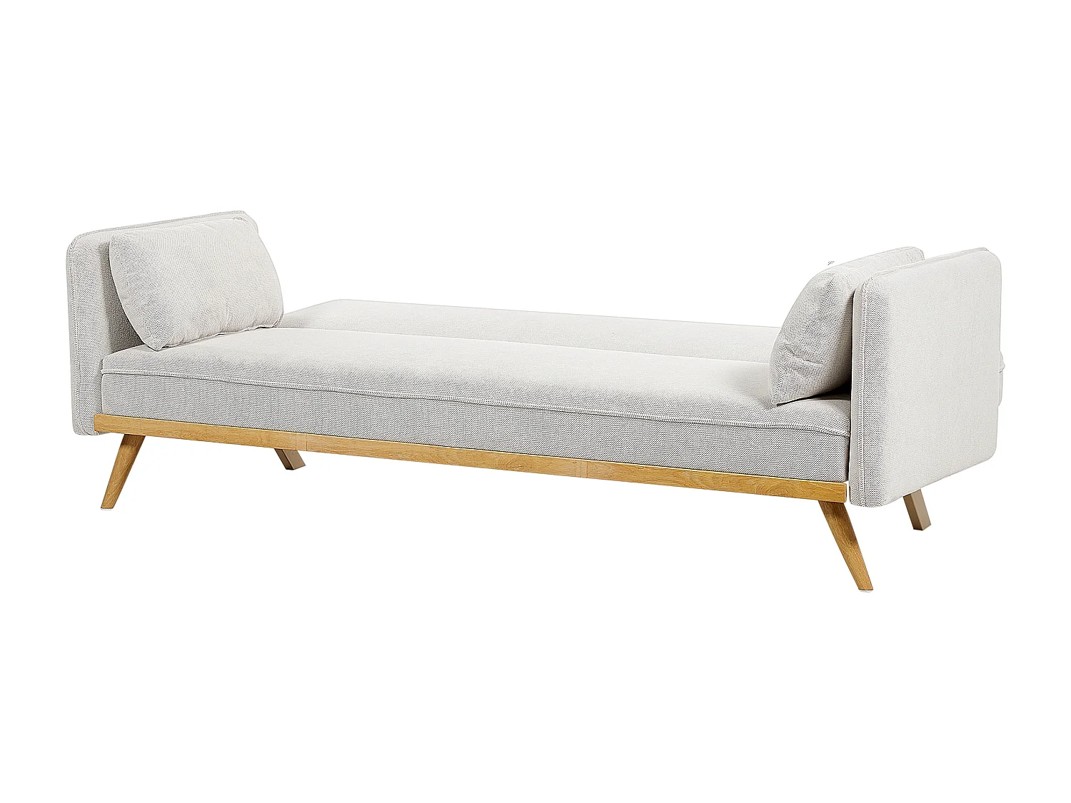 3-Sitzer Sofa Stoffbezug creme weiß Schlaffunktion Dekokissen Schlafsofa Asaa