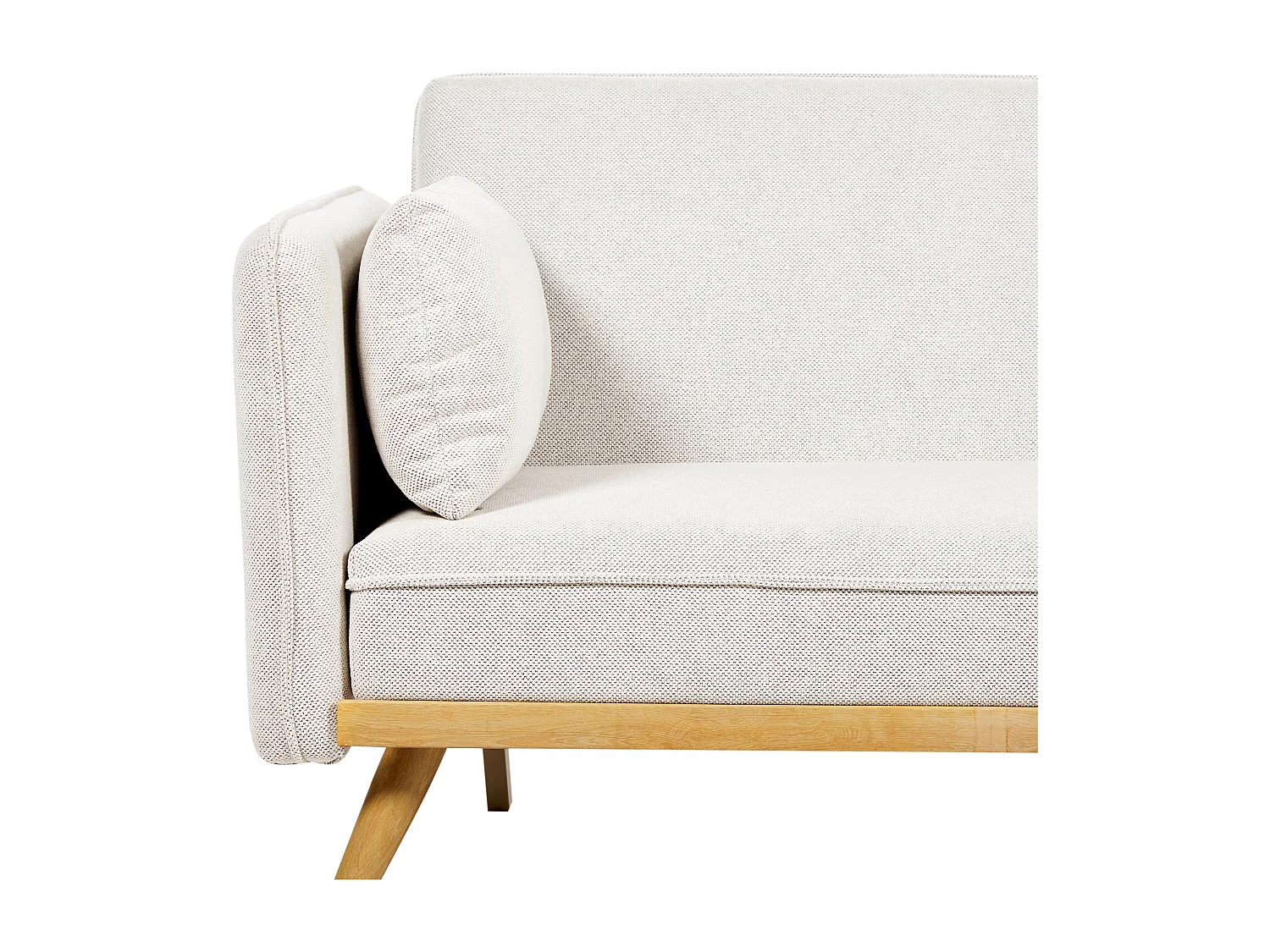 3-Sitzer Sofa Stoffbezug creme weiß Schlaffunktion Dekokissen Schlafsofa Asaa