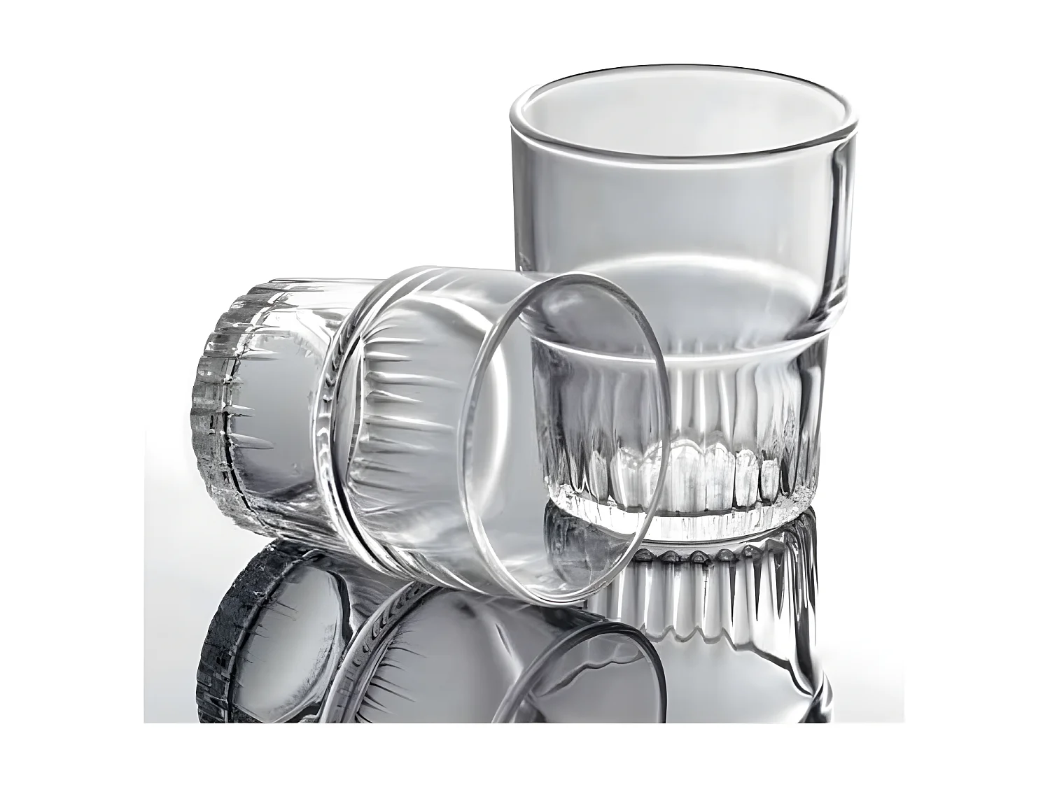 Lot de 4 Gobelets Empilables Duralex 20 cl - Verre Trempé Résistant aux Chocs - Fabriqué en France