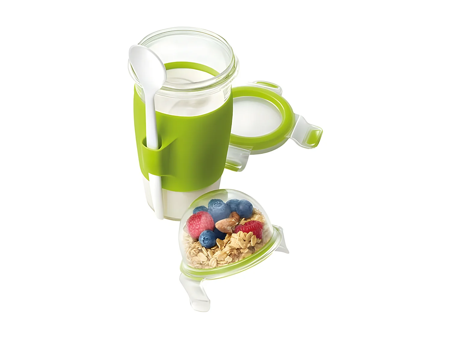 Mug à yaourt 0,45L + cuillère clip&go Emsa