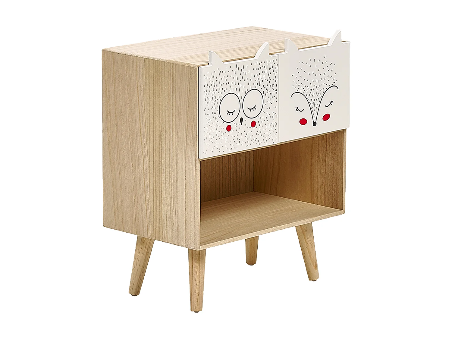 Comodino 2 cassetti RUPERT Marrone chiaro