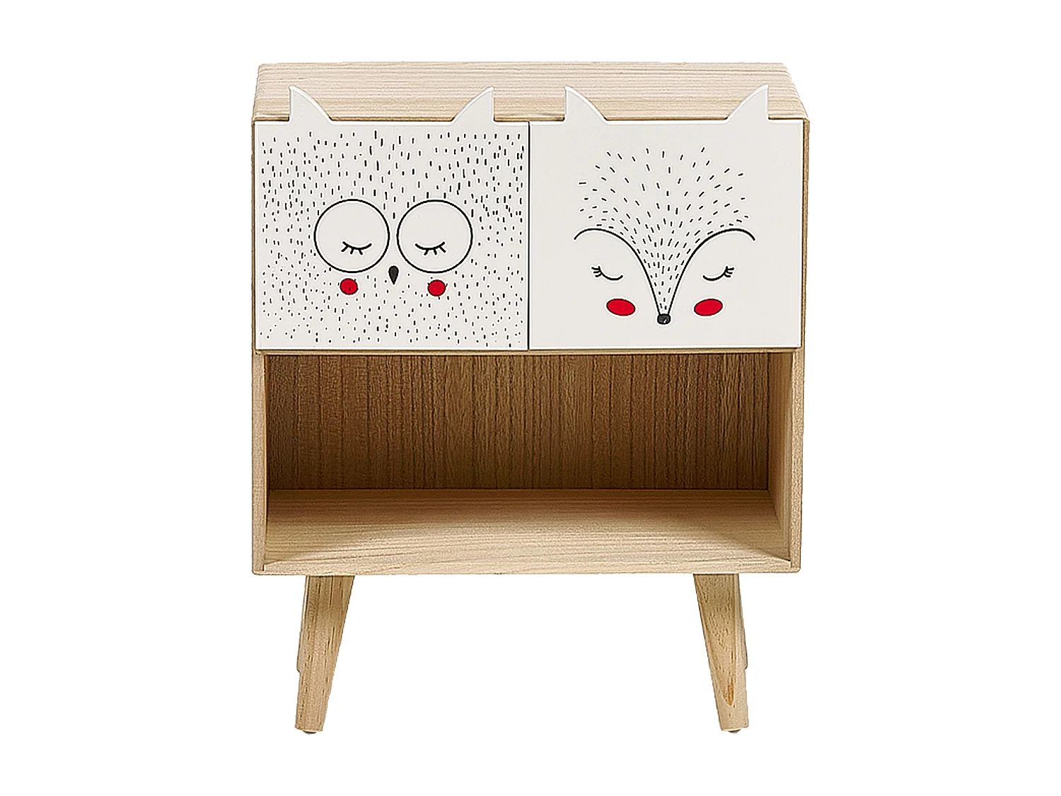 Comodino 2 cassetti RUPERT Marrone chiaro