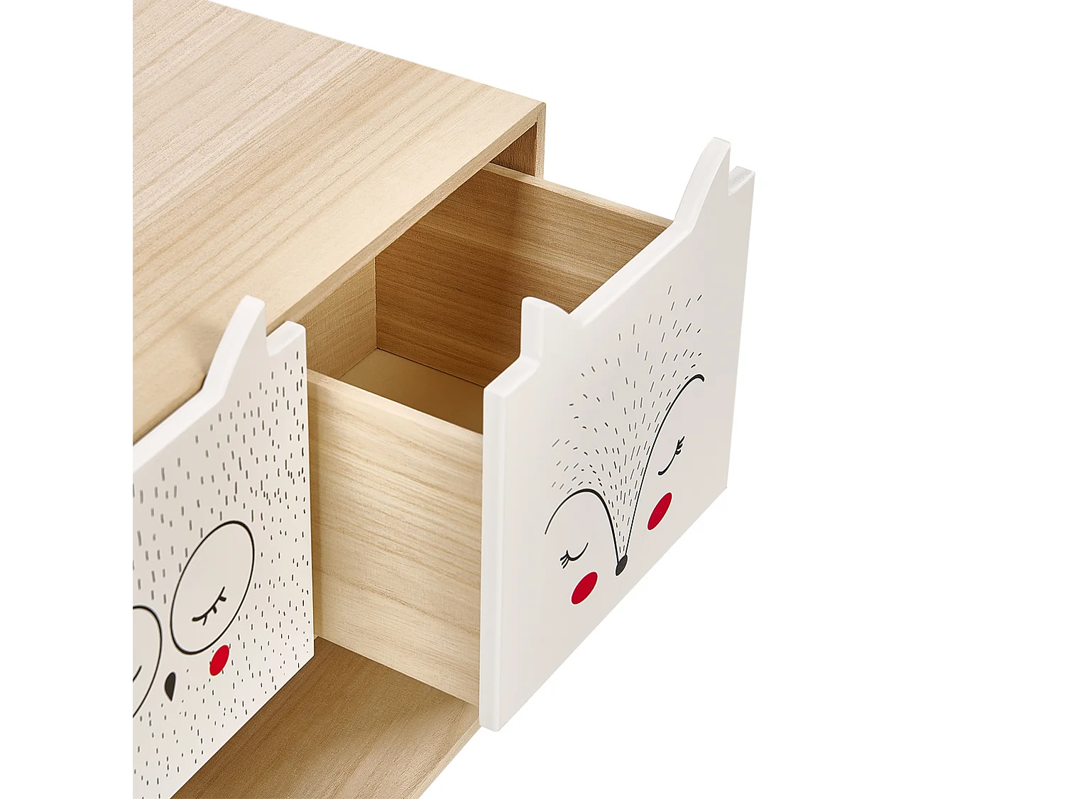 Nachtkastje met 2 lades RUPERT Lichtbruin