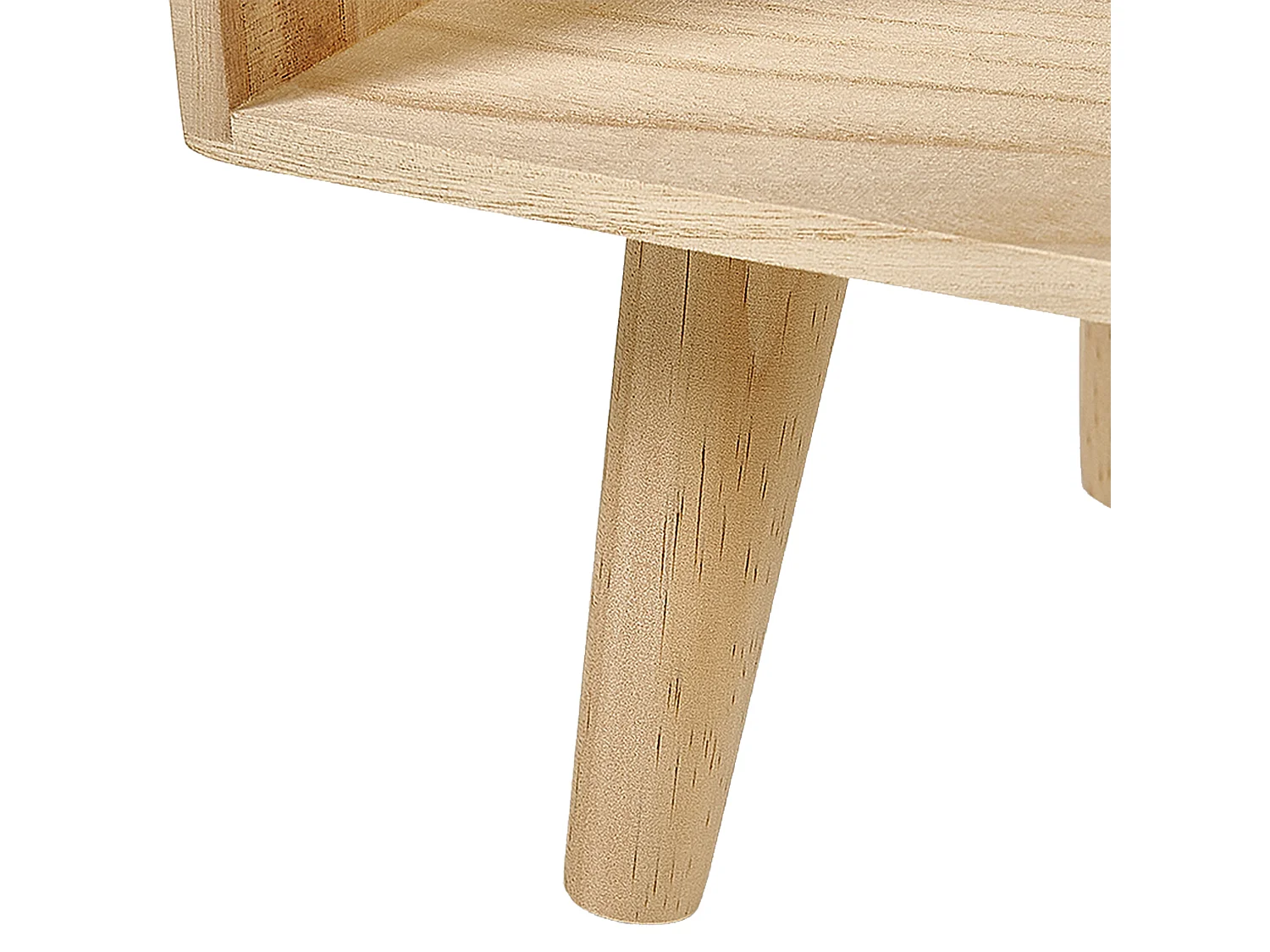 Table de nuit à 2 tiroirs RUPERT Marron clair