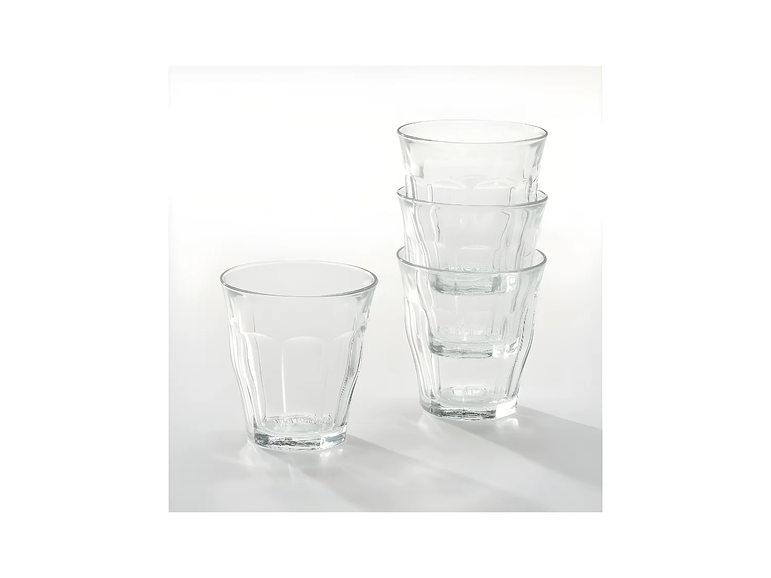 Set mit 6 Gläsern Picardie Duralex 13 cl - Stoß- und temperaturbeständige gehärtete Gläser