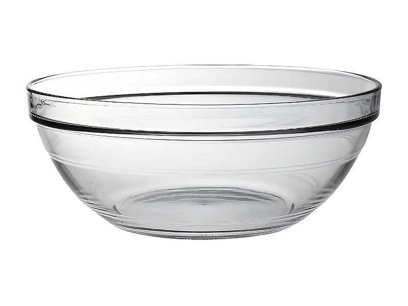 Saladier transparent empilable en verre trempé résistant aux chocs - Lys 26cm 345cl Duralex