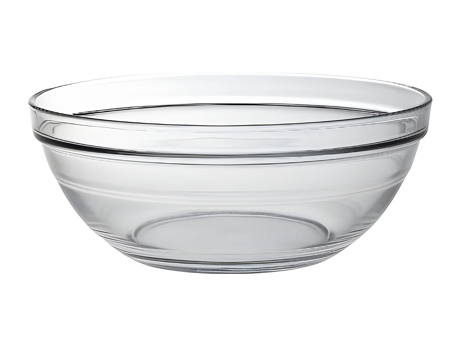 Saladier transparent empilable en verre trempé résistant aux chocs et thermique - Lys 20.5cm 159cl Duralex