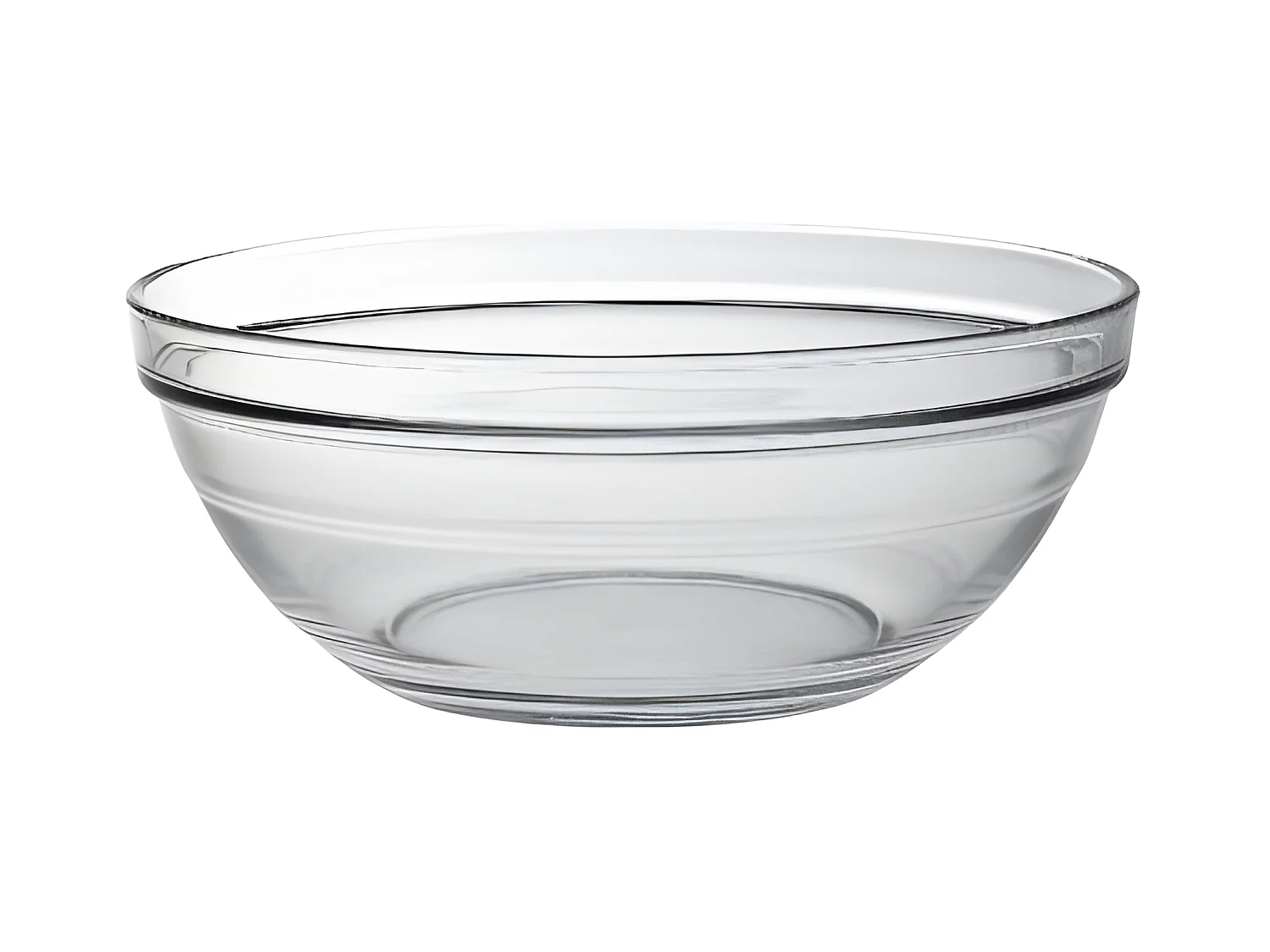 Saladier transparent empilable en verre trempé résistant aux chocs et thermique - Lys 20.5cm 159cl Duralex