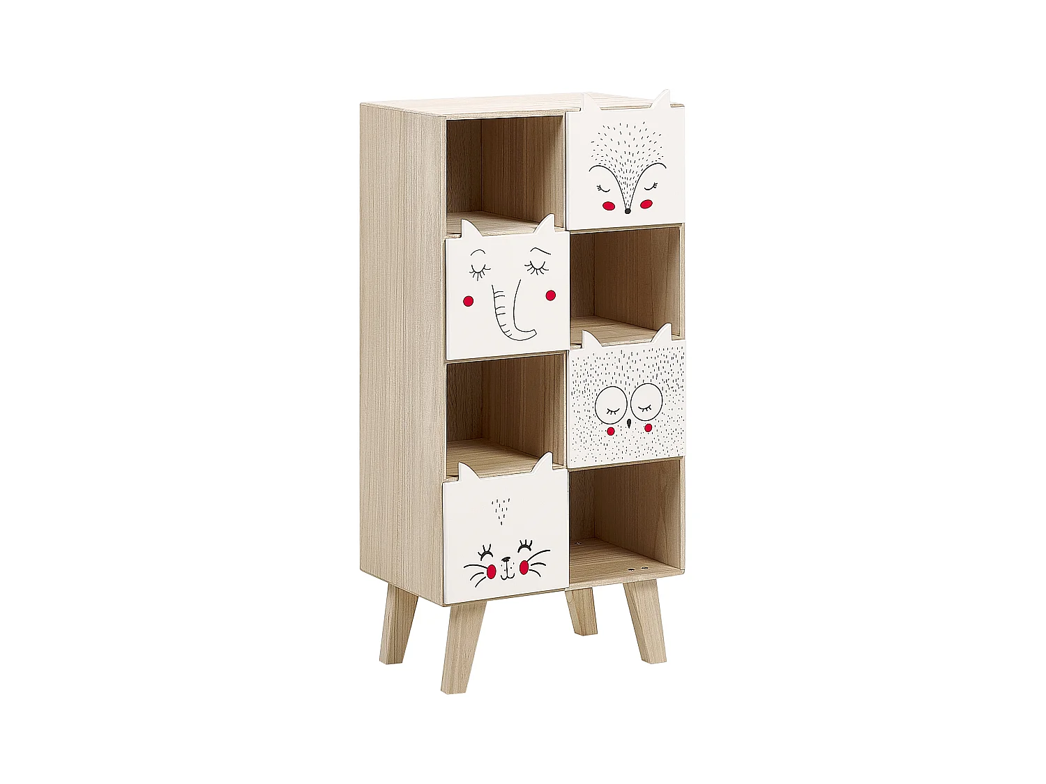 Bibliothèque 4 étagères RUPERT 79 cm Marron clair
