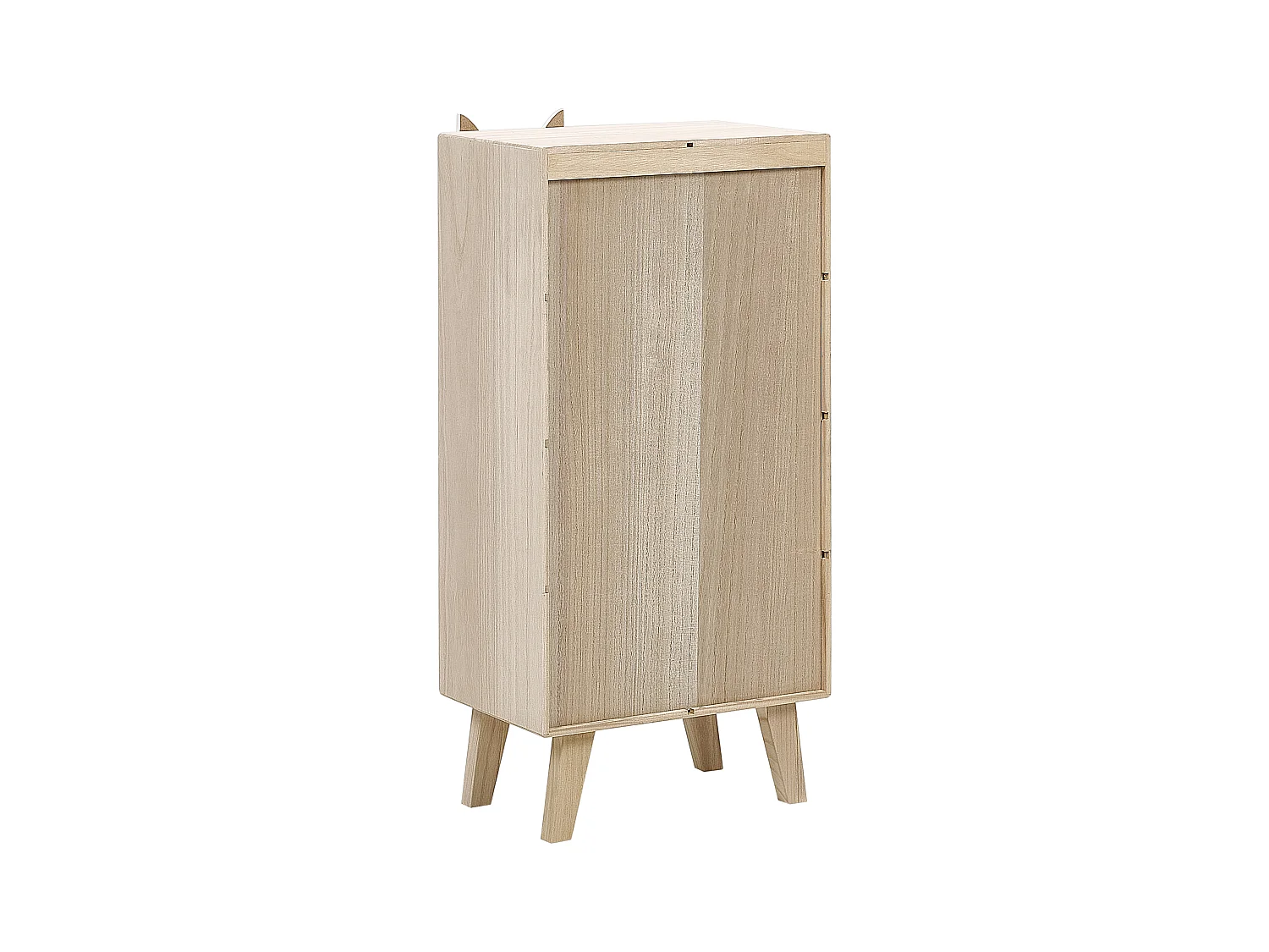 Regal heller Holzfarbton 4 Fächer 4 Schubladen RUPERT