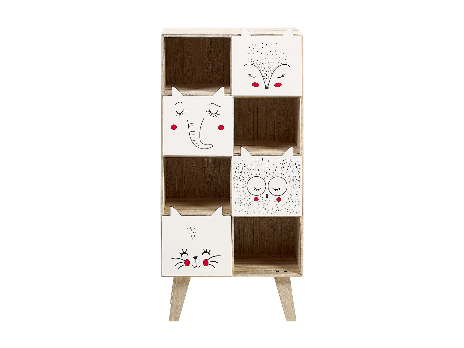 Bibliothèque 4 étagères RUPERT 79 cm Marron clair