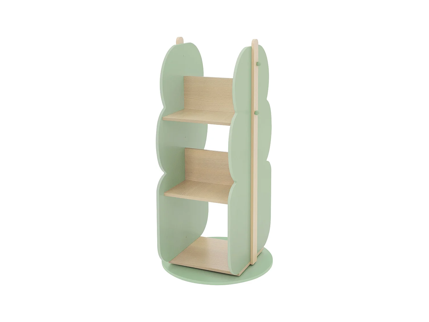 Joyz Bibliothèque à livres en bois meubles enfants forme arbre pivotante à 360°