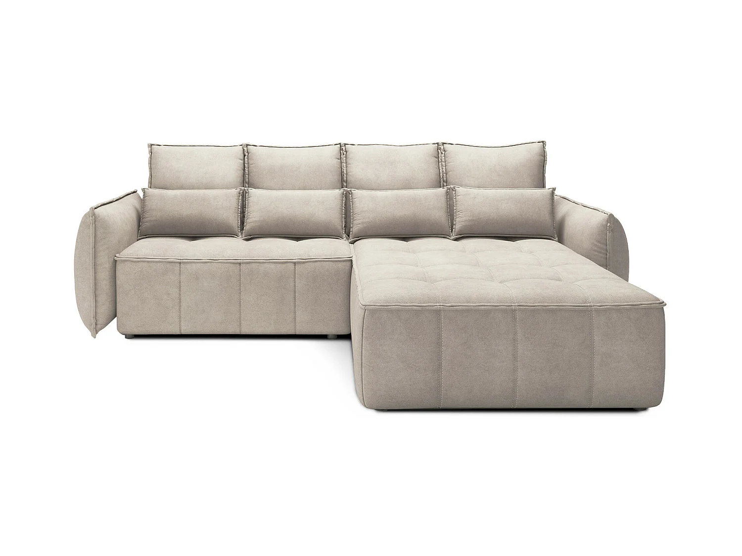 Divano d'angolo Lopez R/Tessuto/Beige