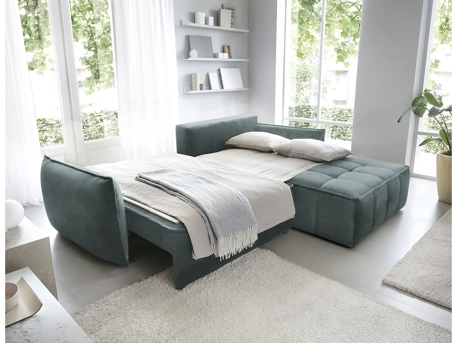 Divano d'angolo Lopez L/Tessuto/Arancia