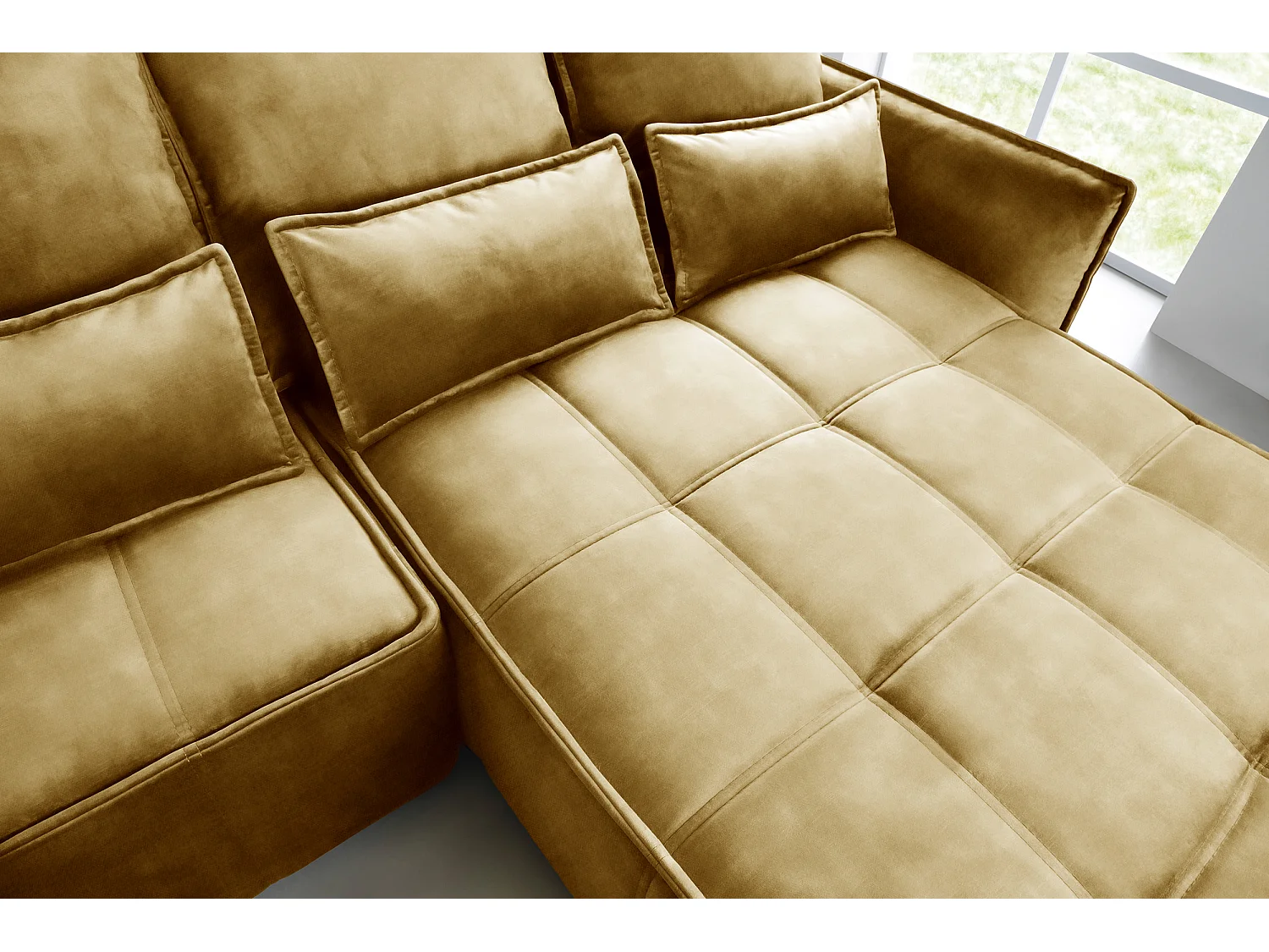 Ecksofa Lopez  R/Stoffbezug/Orange