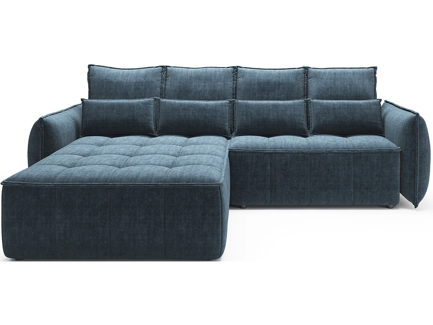 Ecksofa Lopez  L/Stoffbezug/Blau