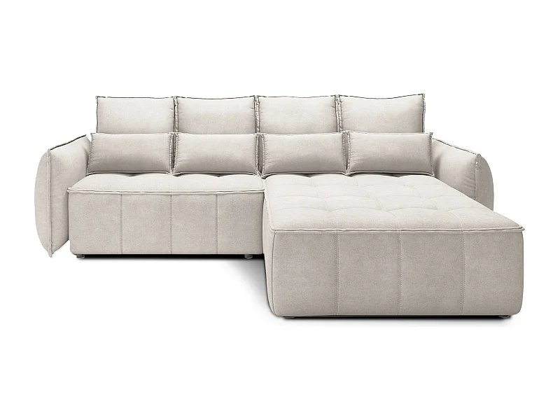 Sofá rinconera Lopez R/funda de tela/gris