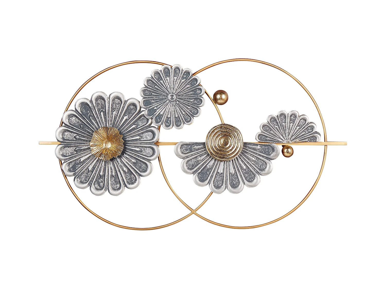 Décoration murale Fleur PROMETHIUM Métal 51 cm Doré