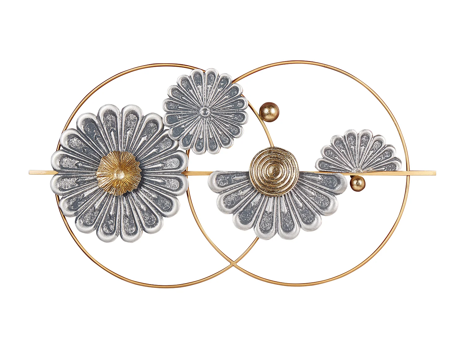 Wandobjekt Blume PROMETHIUM Metall 51 cm Gold