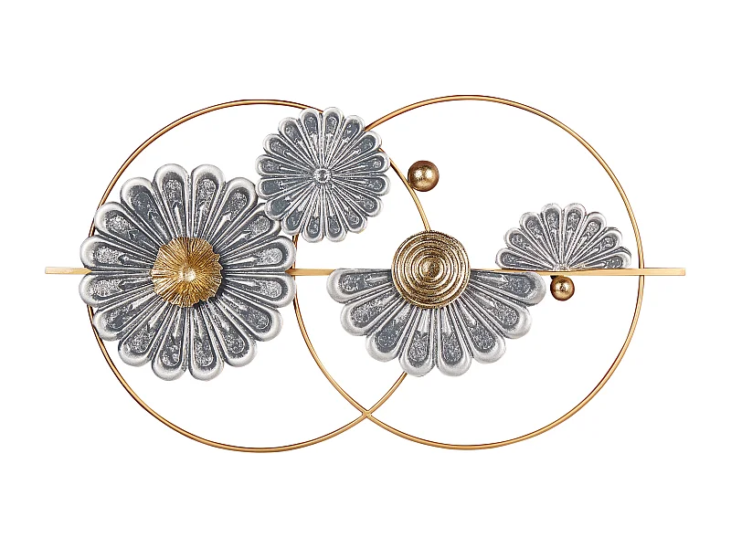 Décoration murale Fleur PROMETHIUM Métal 51 cm Doré