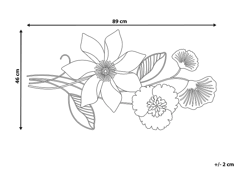 Wanddecoratie EUROPIUM Metaal 46 cm Goud
