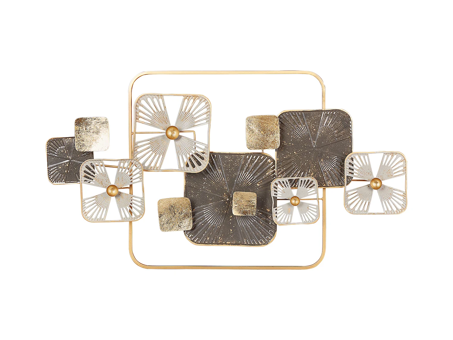 Decoración de pared LAWRENCIUM Metal 50 cm Multicolor